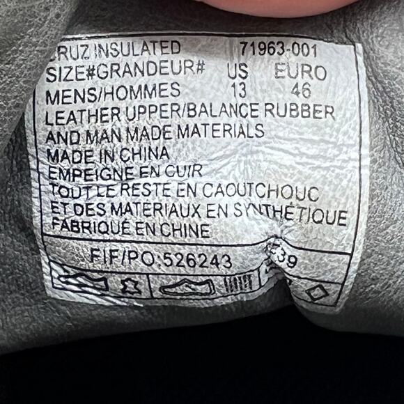 Bogs Boots Mens 13 Cruz Chukka Ankle Black Leather Lace Up Comfort Insulated - Picture 8 of 9